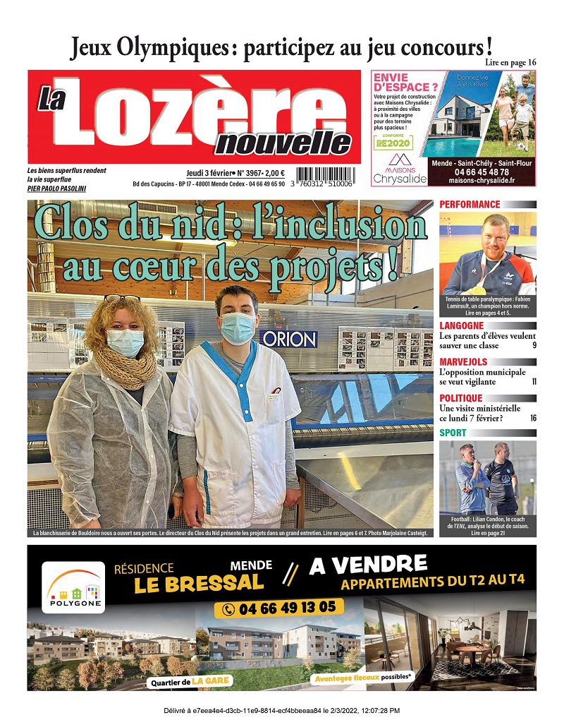 2022-02 Article Lozere Nouvelle UNE resized 800
